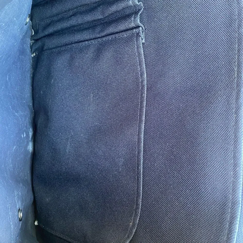 Vintage Lands’ End Messenger Bag Navy Green